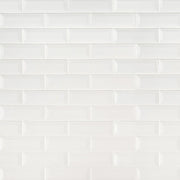 Whisper White 2x6 Beveled Glossy Ceramic Subway Tile