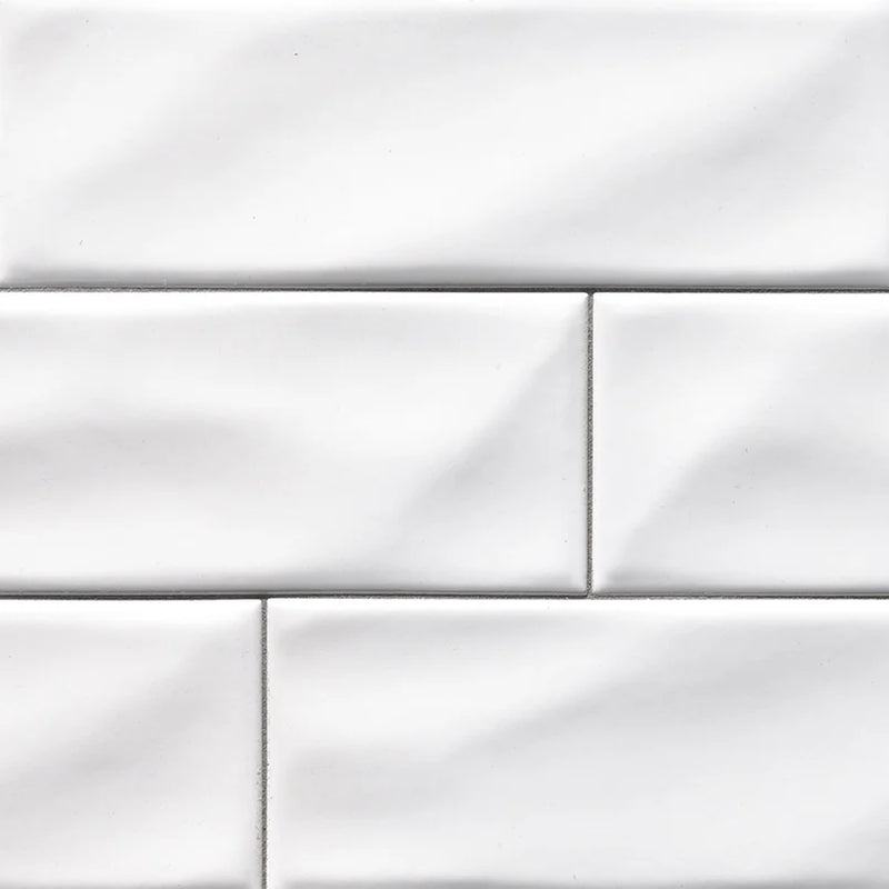 Whisper White 4x12 Glazed Handcrafted Ceramic Tile