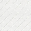 Whisper White Arabesque Pattern Glossy Ceramic Mosaic Tile
