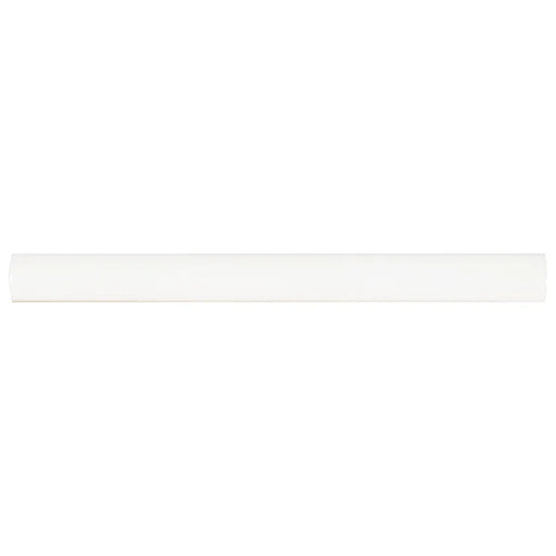 Whisper White Quarter Round Molding 5/8x6 Glossy Ceramic Trim