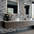 Whistler Ice Interlocking Pattern Misc. 0.31 Inch Porcelain Glass Blend Mosaic Tile