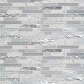 Whistler Ice Interlocking Pattern Misc. 0.31 Inch Porcelain Glass Blend Mosaic Tile
