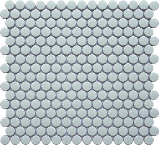 White 11.45x12.40 Pennyround Matte Porcelain Mosaic Tile