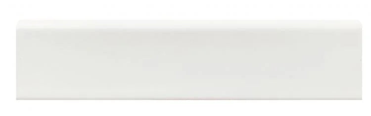 White 3x12 Bullnose Polished Ceramic Trim