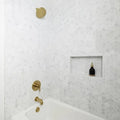 White Carrara 12.5x11.75 Hexagon Polished Marble Tile