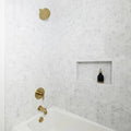 White Carrara 2 Hexagon Honed Marble Mosaic