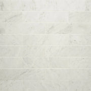 White Carrara 3x12 Honed Marble Tile