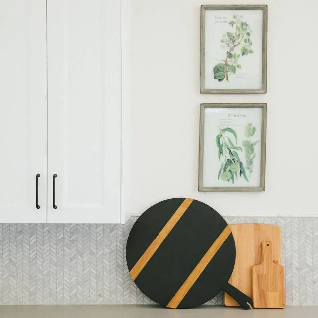 White Carrara Chevron 12.5x12.25 Polished Marble Mosaic