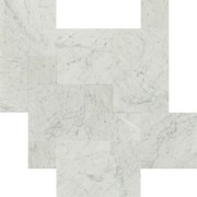 White Carrara 12.5x11.75 Hexagon Polished Marble Tile