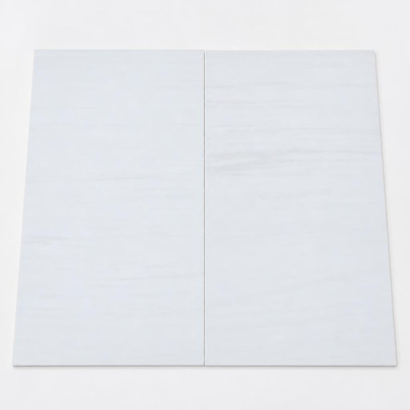 White Dolomite 12x24 Honed Natural Marble Tile close-up