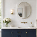 White Dolomite 12x24 Polished Natural Marble Tile — Bathroom vanity wall