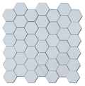 White Dolomite Hexagon 2x2 Honed Marble Mosaic