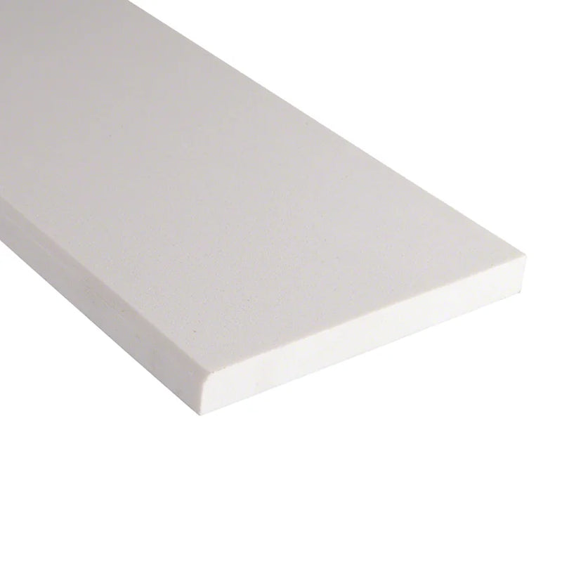 White Marble 6x73 Single Beveled Polished Trim