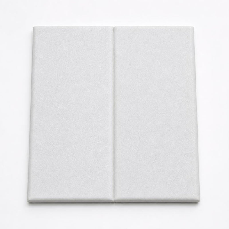White Marble Leather (Sandblasted & Brushed) 12 x 24 x 1.25 Bullnose Coping 12x24 close-up