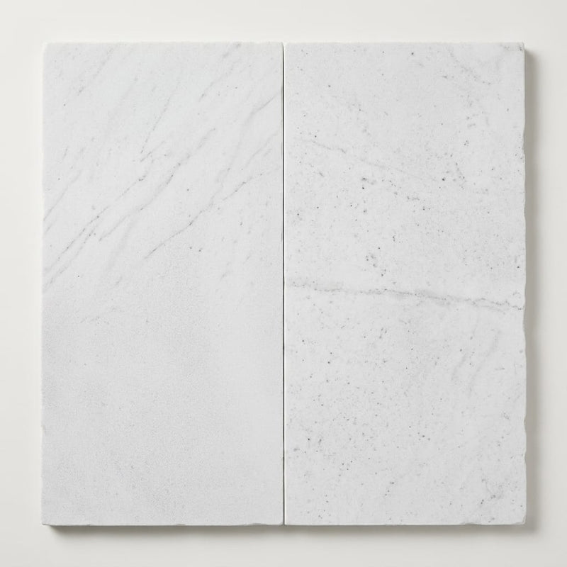 White Marble Leather (Sandblasted & Brushed) 12 x 24 x 1.25 Paver 12x24 close-up