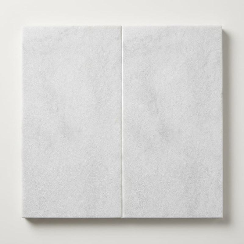 White Marble Leather (Sandblasted & Brushed) 12 x 24 x 2 Modern Coping 12x24 close-up