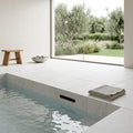 White Marble Leather (Sandblasted & Brushed) 24 x 24 x 2 4-SIDEDMODERN Coping 24x24 pool coping — Spa spa edge coping