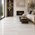 White Oak 12x24x0.38 Polished Marble Tile — Living Room floor