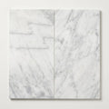White Pearl Marble Tile 12x24 close-up