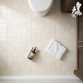 White Pearl (Turkish Botticino) (Botticino) Marble 2x2 Polished Mosaic — Bathroom floor