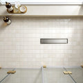 White Pearl (Turkish Botticino) (Botticino) Marble 2x2 Polished Mosaic — Bathroom shower floor