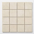 White Pearl (Turkish Botticino) (Botticino) Marble 2x2 Polished Mosaic close-up