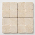 White Pearl (Turkish Botticino) (Botticino) Marble 2x2 Tumbled Mosaic close-up