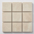 White Pearl (Turkish Botticino) (Botticino) Marble 5/8x5/8 Polished Mosaic close-up
