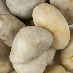White 3-5 CM 40 LBS Polished Porcelain Pebble