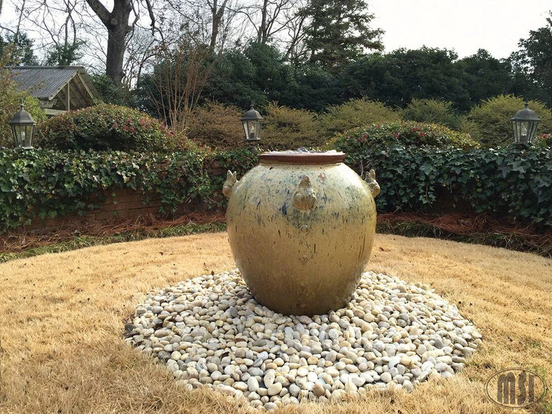 White 3-5 CM 40 LBS Polished Porcelain Pebble