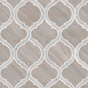 White Quarry Savona Pattern Polished 0.38 Inch Marble Mosaic Tile