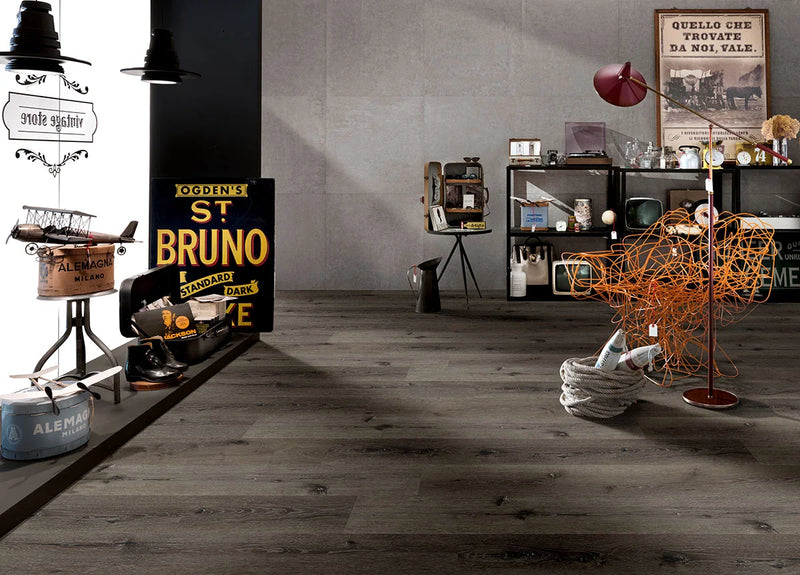 Wilmont Charcoal Oak 7x48 Low Gloss 2.5mm-20mil Luxury Vinyl Tile Wood Look Flooring Plank