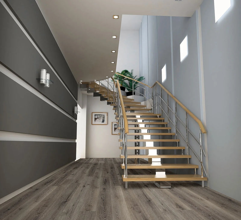 Wilmont Charcoal Oak 7x48 Low Gloss 2.5mm-20mil Luxury Vinyl Tile Wood Look Flooring Plank