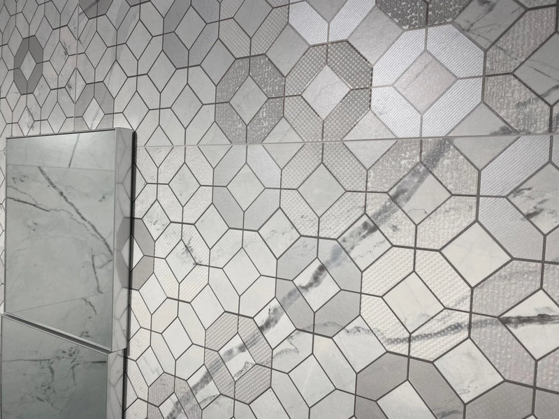 Black & Light Calacatta 23.6x47.2 Satin Porcelain Tile