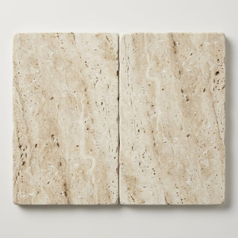 Wooden Travertine Paver 16x24 Tumbled 1.25 inch close-up