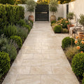 Wooden Travertine Paver 16x24 Tumbled 1.25 inch — Garden path
