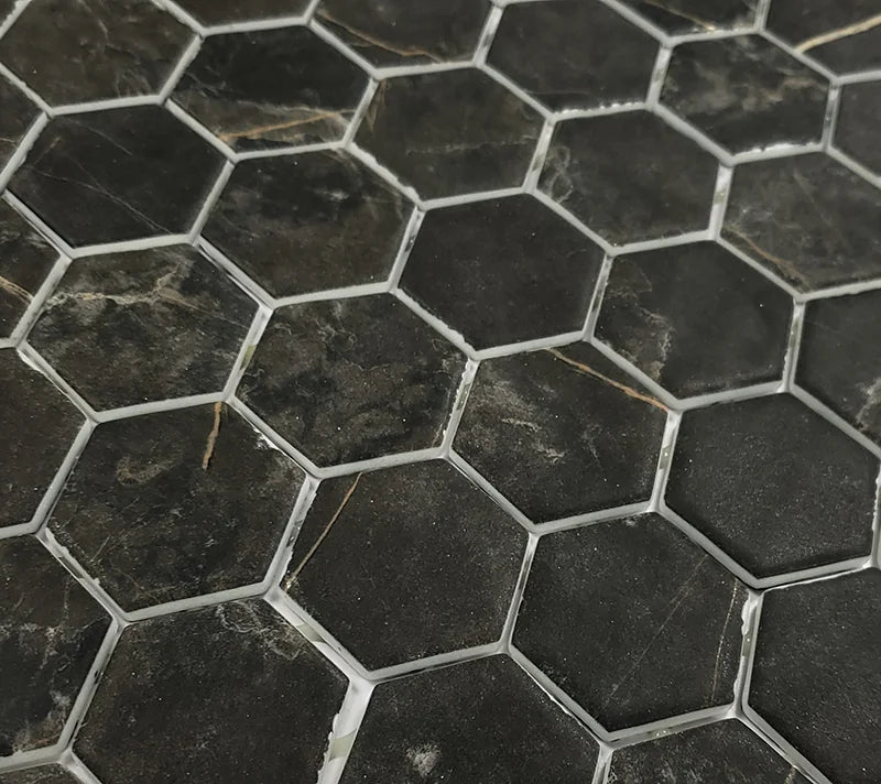 XL Coimbra 2x2 Hexagon Matte Recycled Glass Mosaic