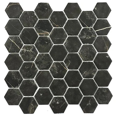 XL Coimbra 2x2 Hexagon Matte Recycled Glass Mosaic