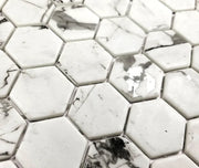 XL Fosco 2x2 Hexagon Matte Recycled Glass Mosaic