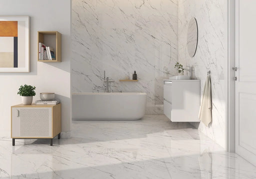 XL Slabs Statuario MC 40x80 Glazed & Polished Porcelain Tile