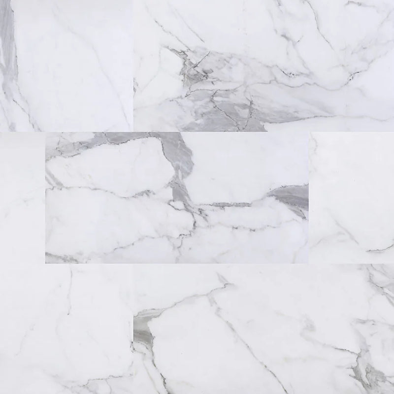 XL Trecento Calacatta Legend 18x36 Low Gloss Luxury Vinyl Marble Look Tile