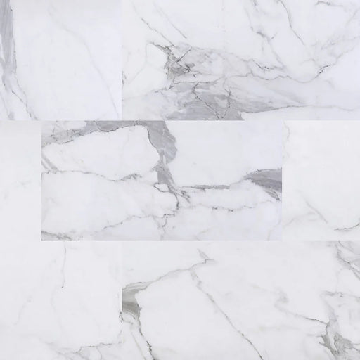 XL Trecento Calacatta Legend 18x36 Low Gloss Luxury Vinyl Marble Look Tile