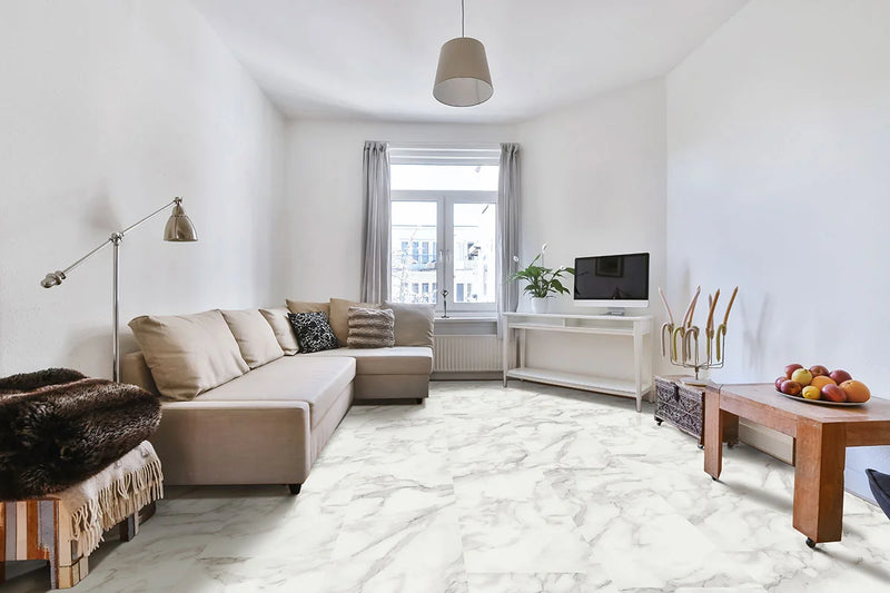 XL Trecento Calacatta Venosa Gold 18x36 Low Gloss Luxury Vinyl Marble Look Tile