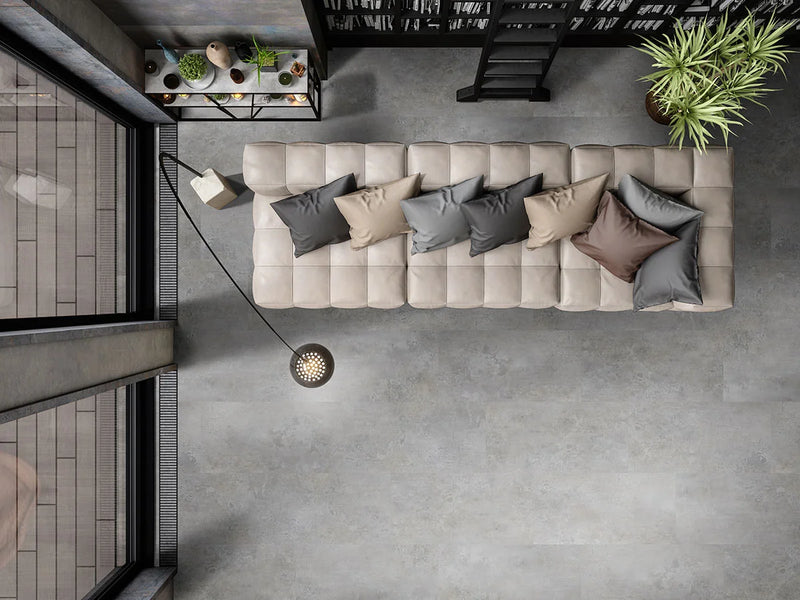 XL Trecento Mountains Gray 18x36 Low Gloss Luxury Vinyl Stone Look Tile