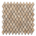 Yellow Diamond Pattern 12x12 Natural Textured Travertine Mosaic