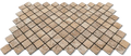 Yellow Diamond Pattern 12x12 Natural Textured Travertine Mosaic