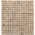 Yellow 5/8x5/8 12x12 Sheet Natural Travertine Mosaic