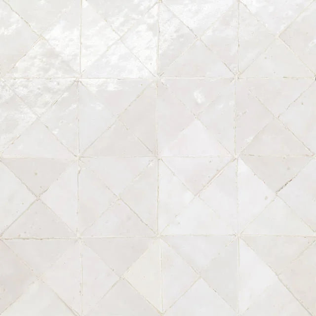 Zagora Blanc 12x12 Triangle Gloss Decorative Ceramic Mosaic