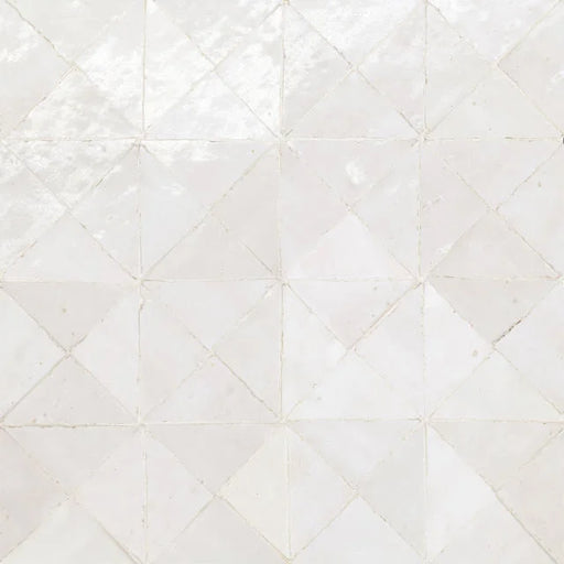 Zagora Blanc 12x12 Triangle Gloss Decorative Ceramic Mosaic