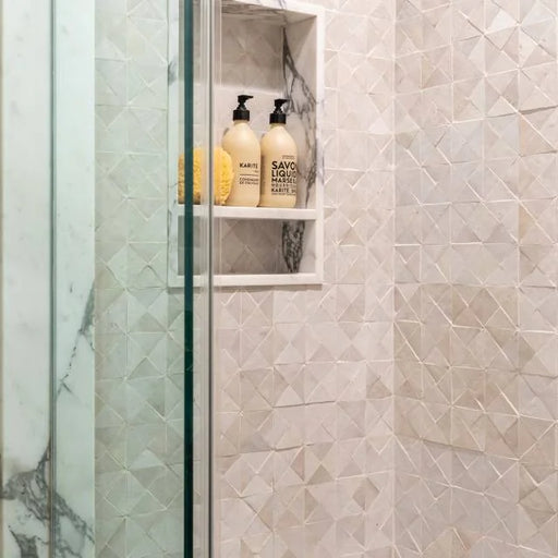 Zagora Blanc 12x12 Triangle Gloss Decorative Ceramic Mosaic